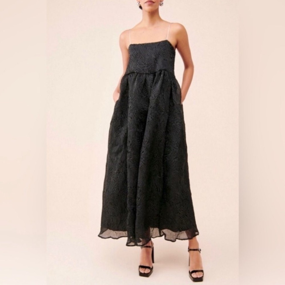 Sister Jane Black Textured Maxi Dress